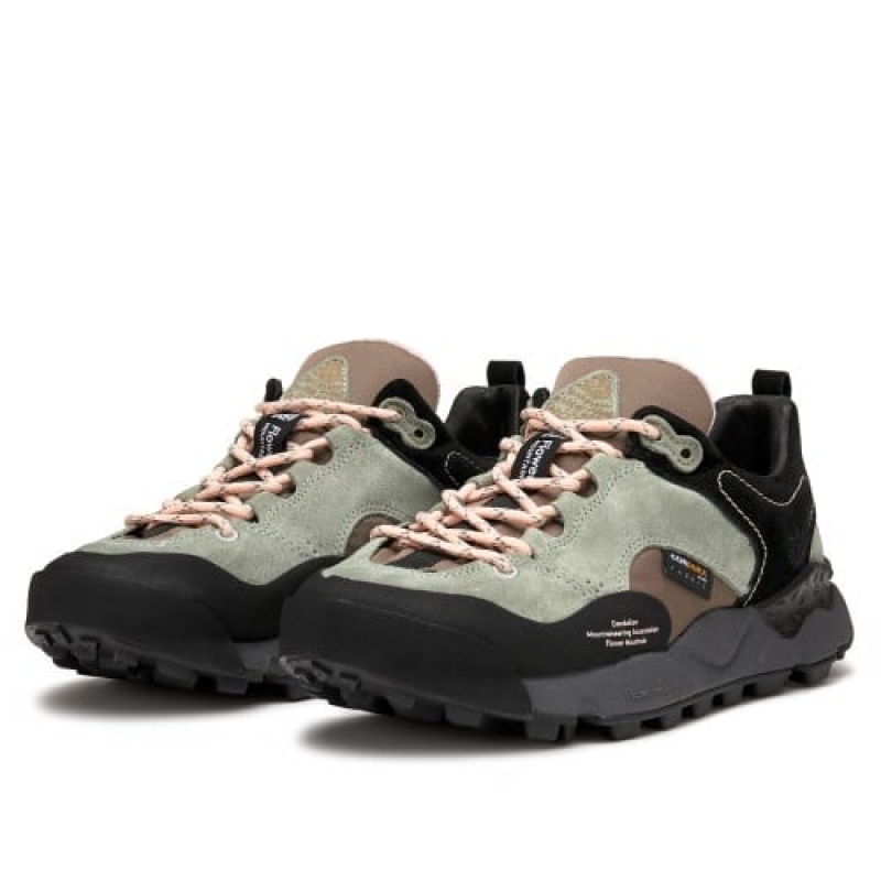 Flower Mountain BACK COUNTRY Sneakers Herren Schwarz Grün | ATOVUYLB