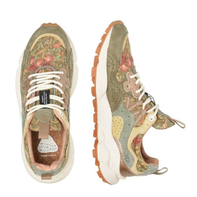 Flower Mountain YAMANO 3 Sneakers Damen Olivgrün | ATNOYKQH